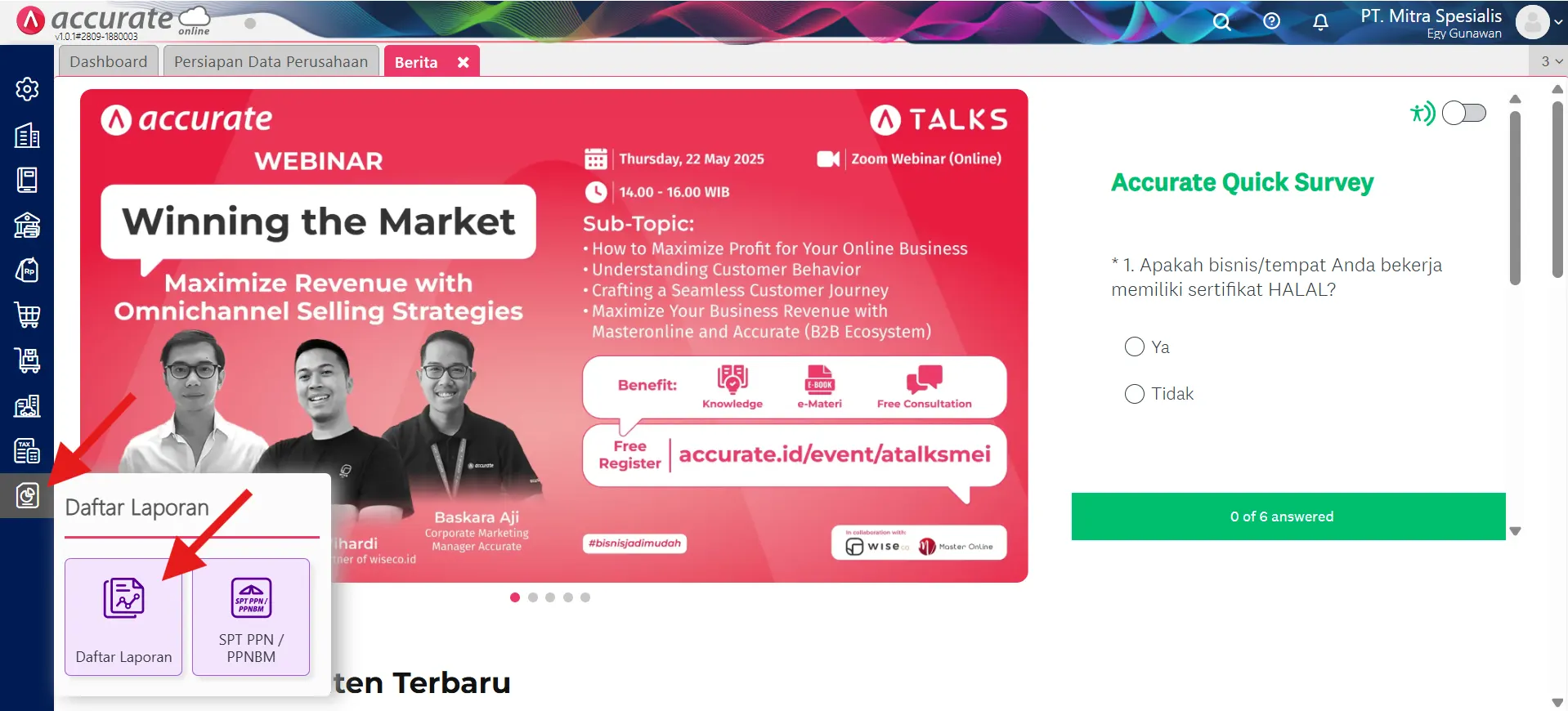 Cara melihat laporan penyusutan aset tetap pajak
